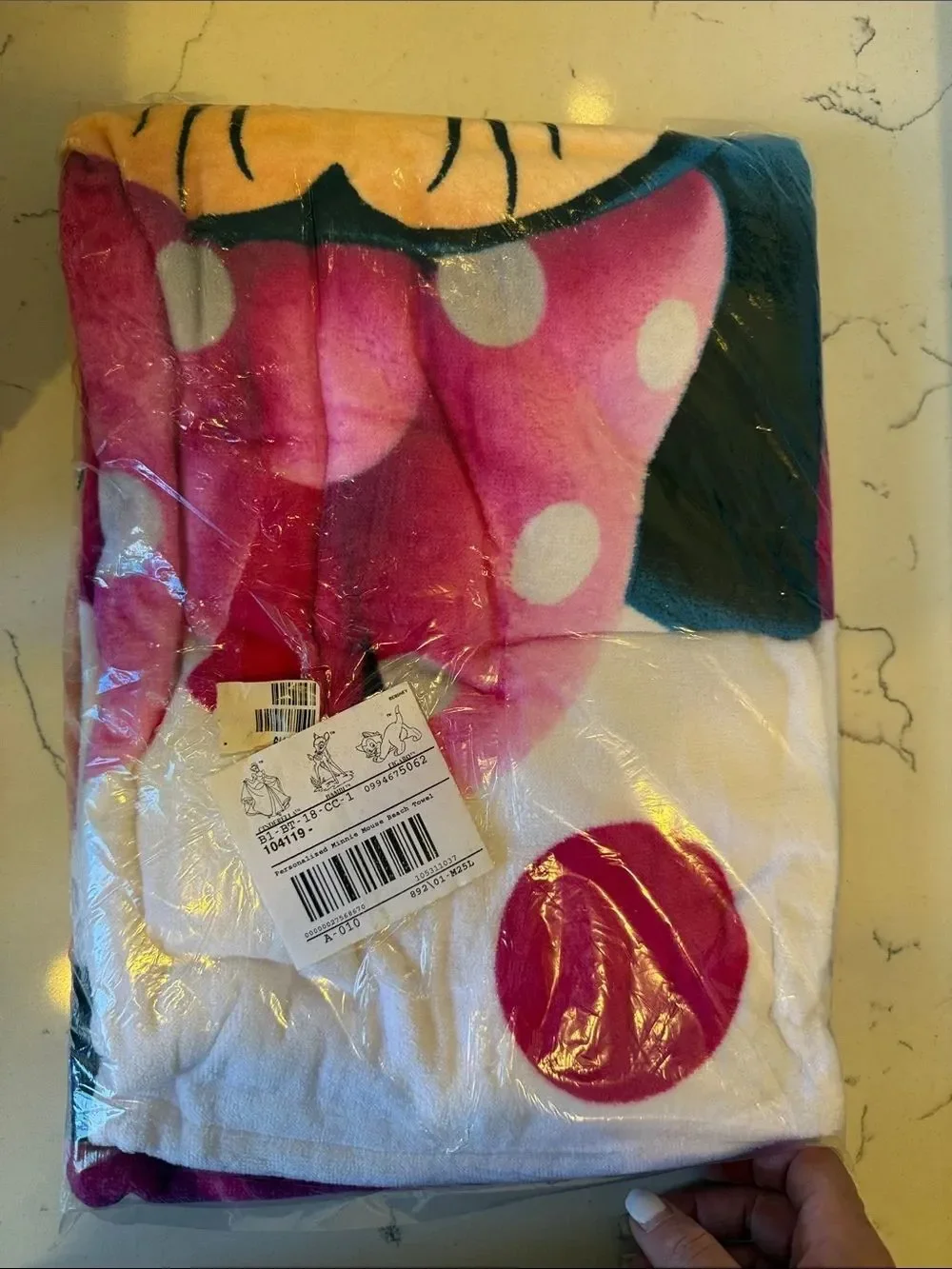 Mini Mouse Cartoon Character Throw Blanket - Peach and Pink